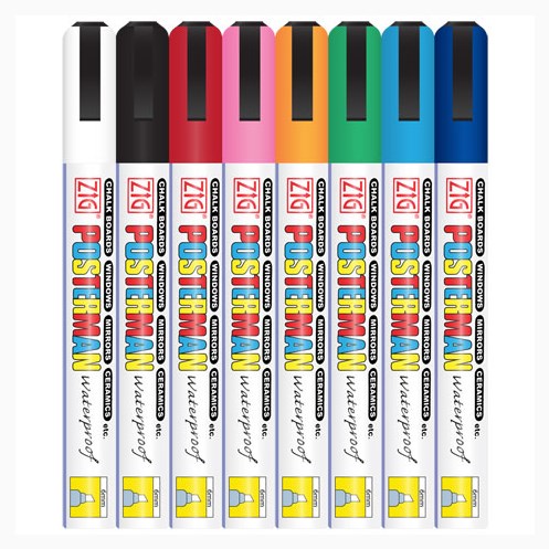 Posterman 6 mm Mix, 8-pack