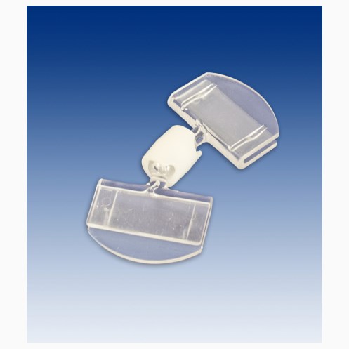 Miniskylthållare, dubbel  27 mm 10-pack