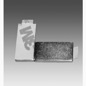 Blockmagnet med tejp 20x10x2mm, 50-pack