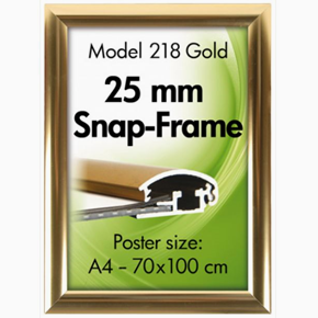 Snap-frame, Gold/brass Mässing