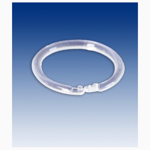 Rund låsbar ring, transparent,  50-pack